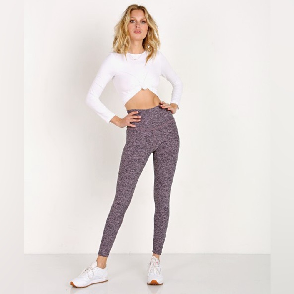 NWT Beyond yoga spacedye high waisted leggings in black/pink